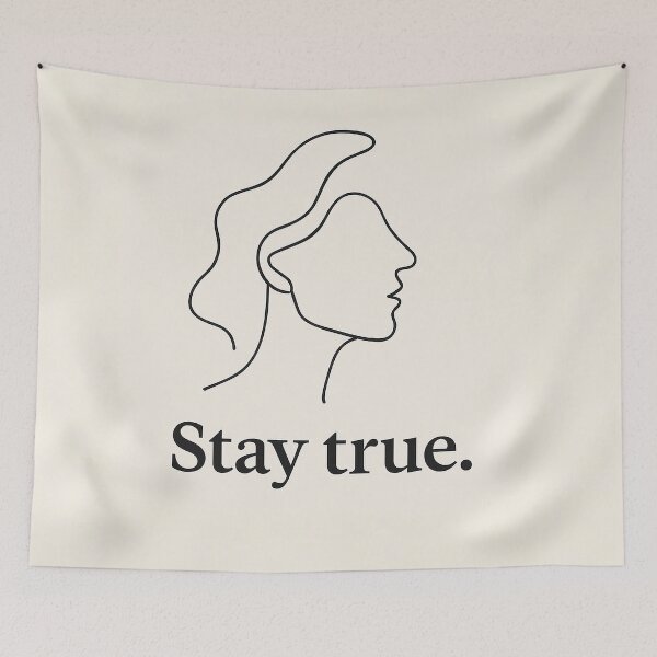 Item preview, Stay True Minimalist Line Art Face Design designed and sold by Still Breathing Studio.