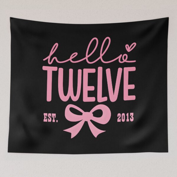 Item preview, Hello Twelve Est 2013 Coquette Bow 12th Birthday Girl designed and sold by hemagamo.