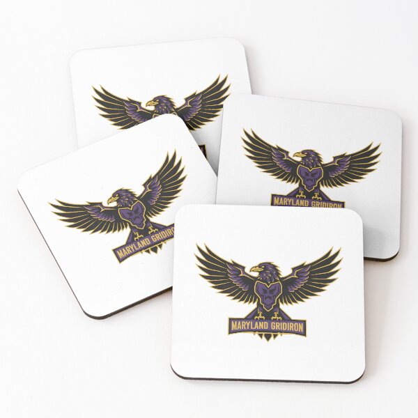 Item preview, Fierce Purple Raven Football Flock | Maryland Gridiron Bird Mascot Design designed and sold by lamiarte.