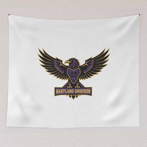 Item preview, Fierce Purple Raven Football Flock | Maryland Gridiron Bird Mascot Design designed and sold by lamiarte.