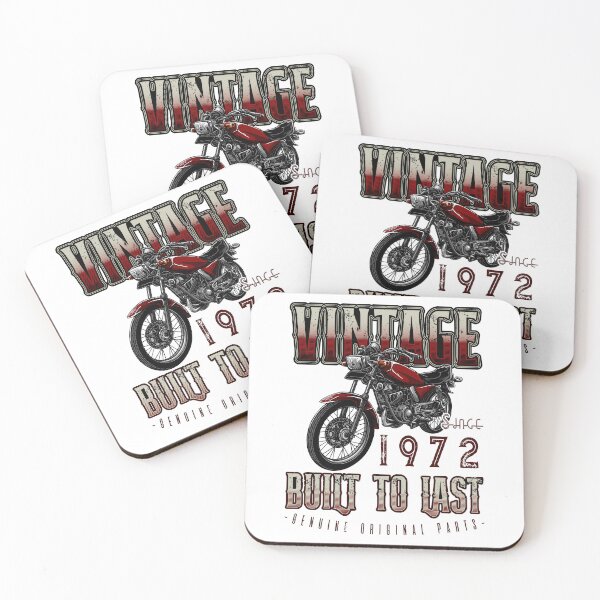 Item preview, Vintage Motorcycle Biker Motorbike Birthday 1972 designed and sold by JRRTs.