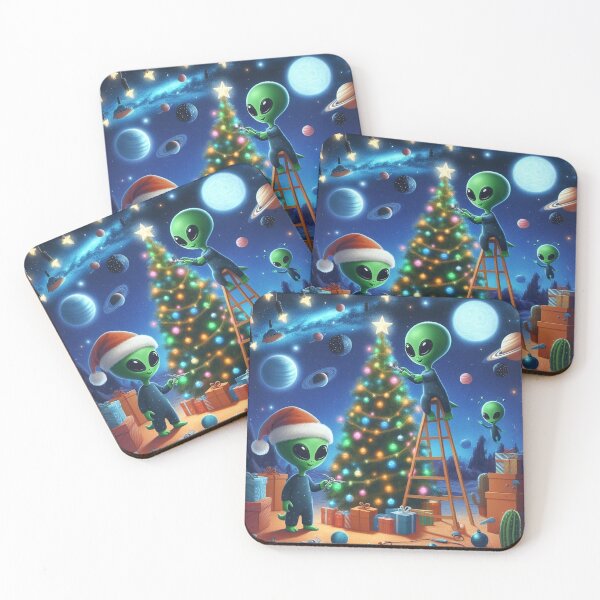 Item preview, Alien Christmas Celebration on a Distant Planet designed and sold by Dogandesighn.