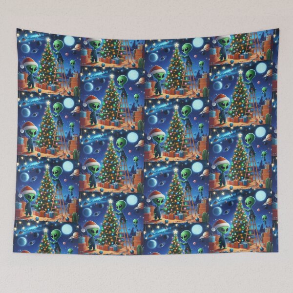 Item preview, Alien Christmas Celebration on a Distant Planet designed and sold by Dogandesighn.