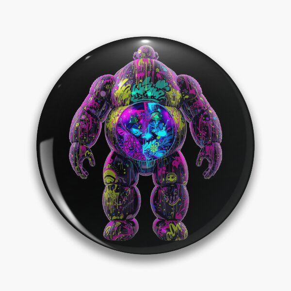 Item preview, Neon Graffiti Balloon Monster – Vibrant Pop Street Art Creature designed and sold by PLUSHIWORLDtm.