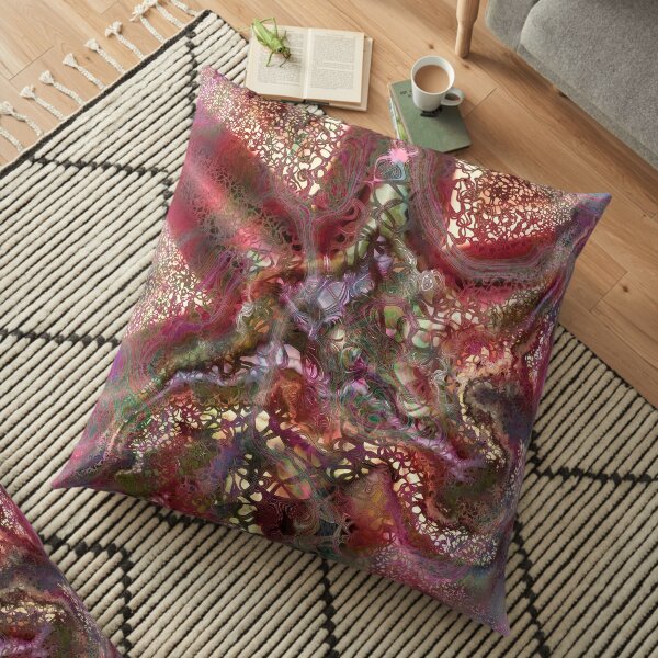 Alien Squiggles 1 Floor Pillow