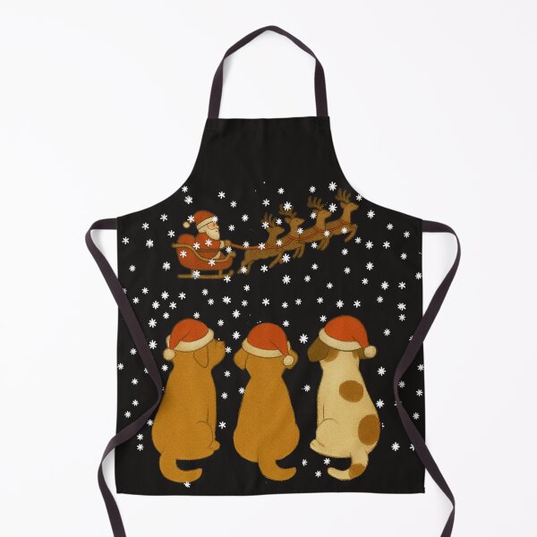 Item preview, Christmas pups looking at santa on his sleigh designed and sold by JamesDunican.