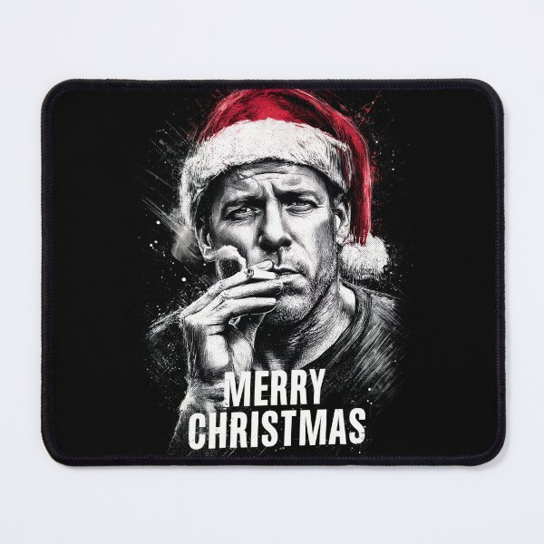 Item preview, Grizzled Man Smoking Cigarrette Badass Portrait T-Shirt Merry Christmas Print Design designed and sold by Senpaiwaves.