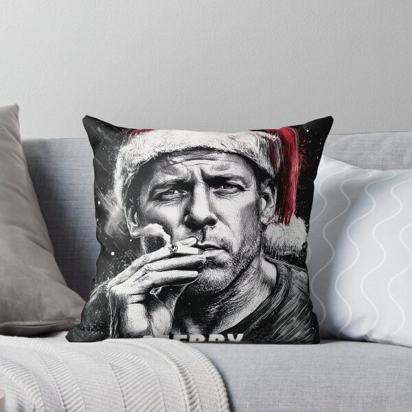 Item preview, Grizzled Man Smoking Cigarrette Badass Portrait T-Shirt Merry Christmas Print Design designed and sold by Senpaiwaves.