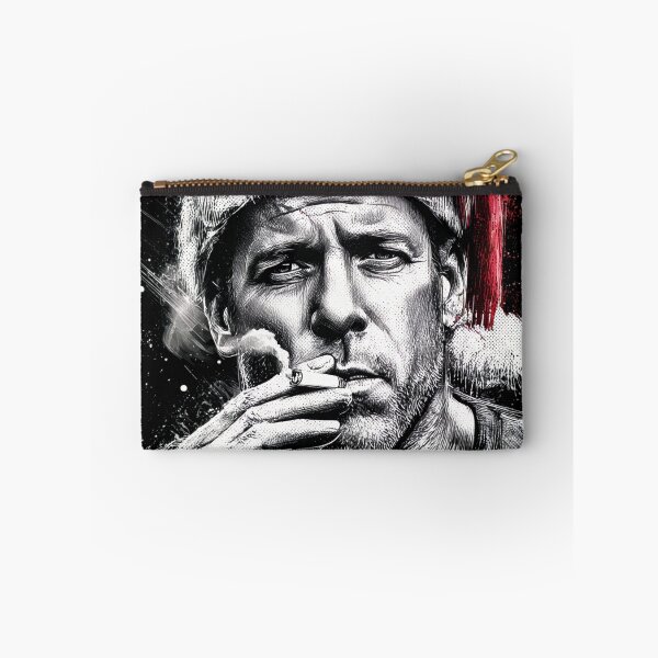 Item preview, Grizzled Man Smoking Cigarrette Badass Portrait T-Shirt Merry Christmas Print Design designed and sold by Senpaiwaves.