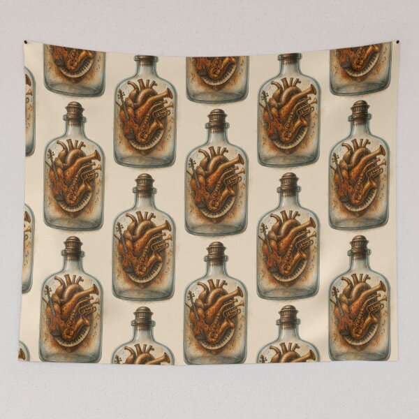 Item preview, Heart of Music – Classical Instruments in a Jar Fantasy Art designed and sold by Sepinik.