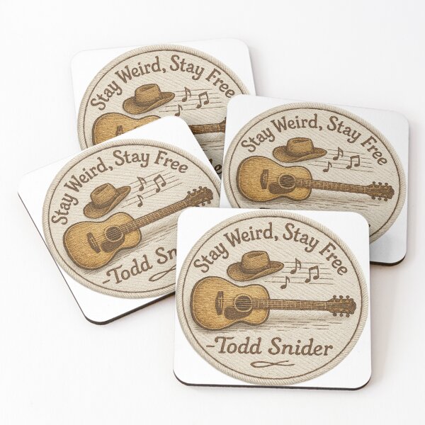 Item preview, Stay Weird Stay Free Todd Snider – Embroidered Print Vintage Guitar Folk Music Tribute Design designed and sold by Gurjeetpixelart.