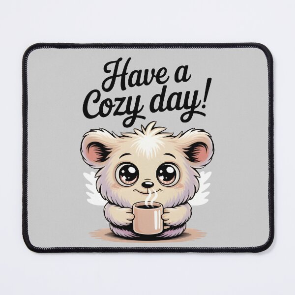 Item preview, Cute Cozy Bear Holding a Coffee Cup – Warm and Wholesome Kawaii Design designed and sold by SoftyDesigns.