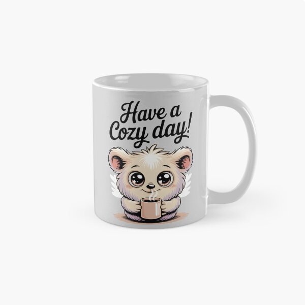 Item preview, Cute Cozy Bear Holding a Coffee Cup – Warm and Wholesome Kawaii Design designed and sold by SoftyDesigns.