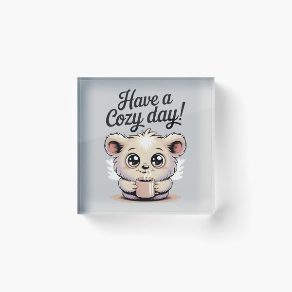 Item preview, Cute Cozy Bear Holding a Coffee Cup – Warm and Wholesome Kawaii Design designed and sold by SoftyDesigns.