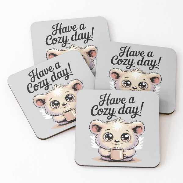 Item preview, Cute Cozy Bear Holding a Coffee Cup – Warm and Wholesome Kawaii Design designed and sold by SoftyDesigns.