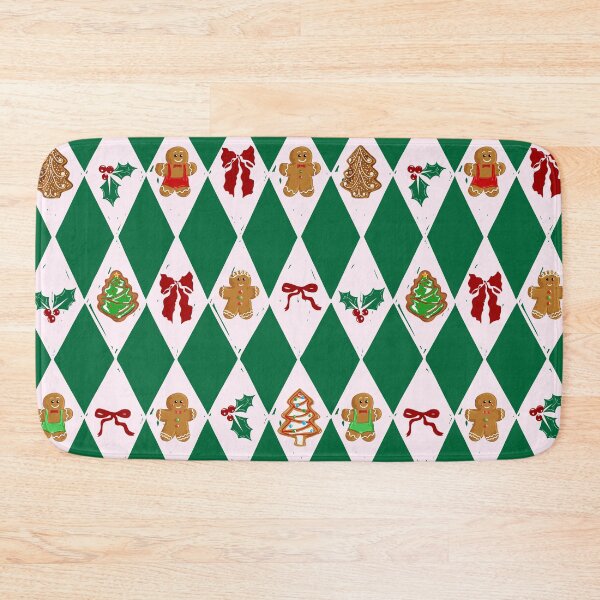 Item preview, Green Check Gingerbreadman Coquette Pattern designed and sold by MaiZephyr.