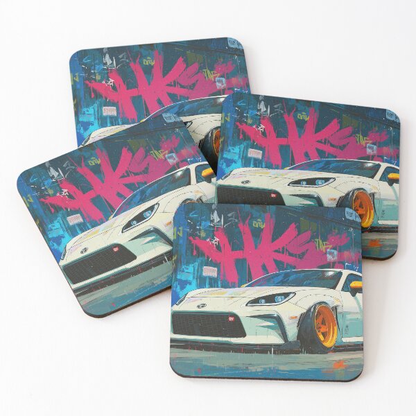 Item preview, Graffiti sports car three-quarter view designed and sold by PixelPack Design.