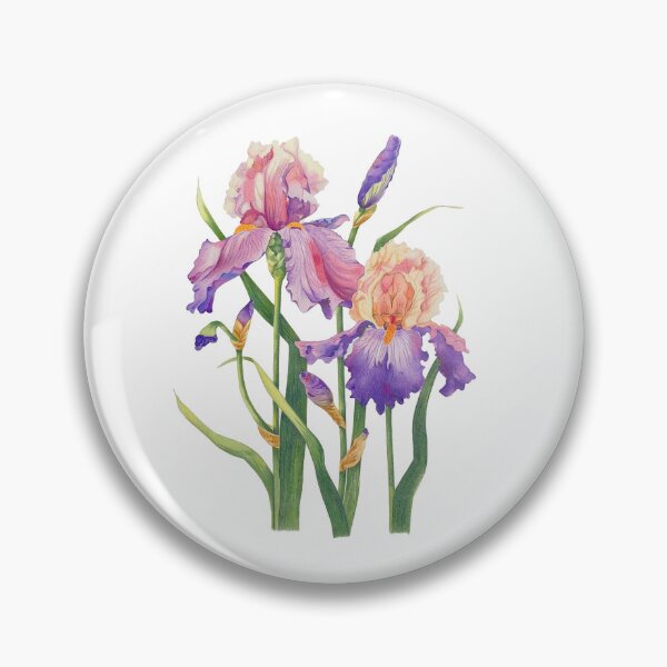 Item preview, Elegant Iris: Hand-Drawn Colored Pencil Art designed and sold by Joyfully.co.