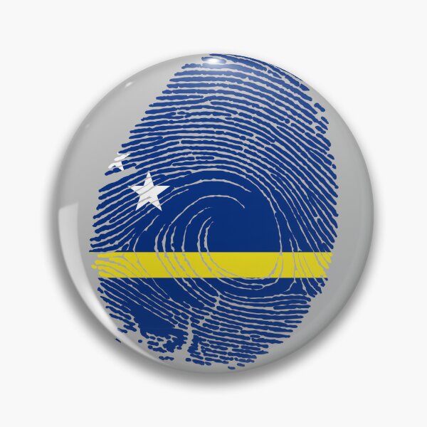 Item preview, Curacao Flag Fingerprint designed and sold by Azeecreate009.