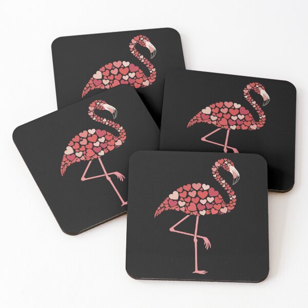 Item preview, Flamingo Composed of Hearts designed and sold by jkrphoto.