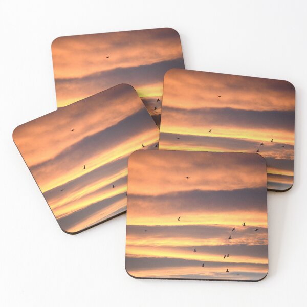 Item preview, Glowing sky – Dance of birds & sunset / Swiss Artwork Photography designed and sold by Raphael Wolf.
