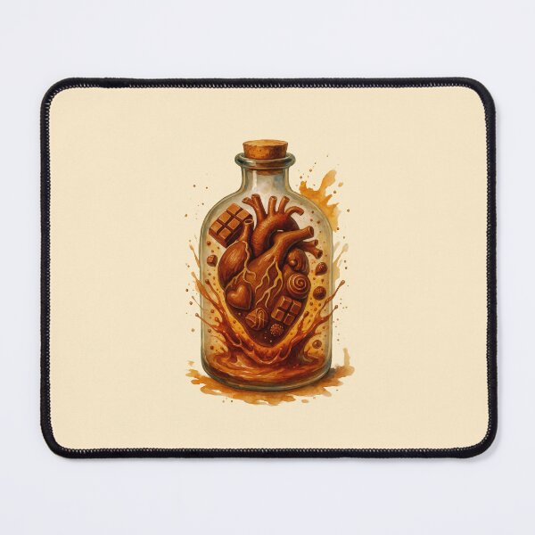 Item preview, Chocolate Heart – Melted Emotions in a Bottle Fantasy Art designed and sold by Sepinik.
