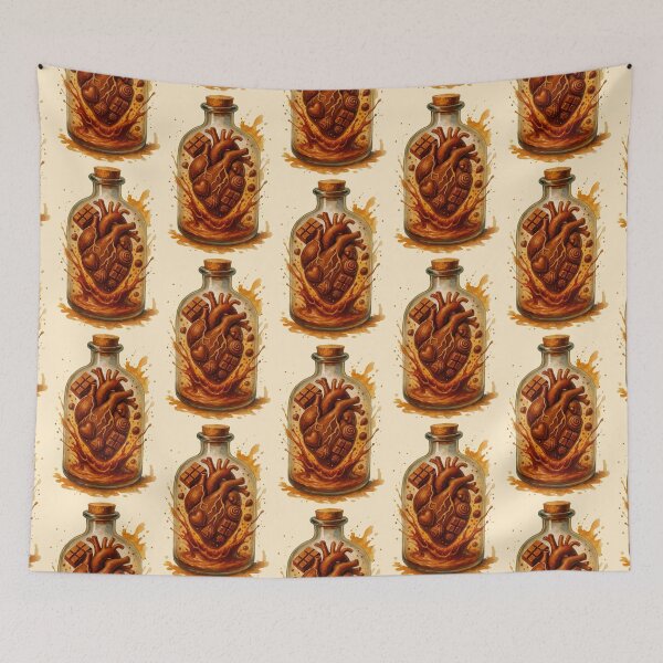 Item preview, Chocolate Heart – Melted Emotions in a Bottle Fantasy Art designed and sold by Sepinik.