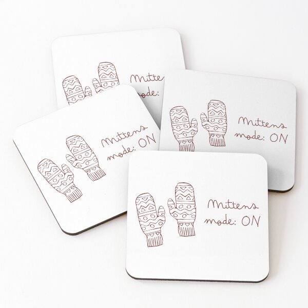 Item preview, Cute winter mittens minimal line art designed and sold by SO-studio-art.