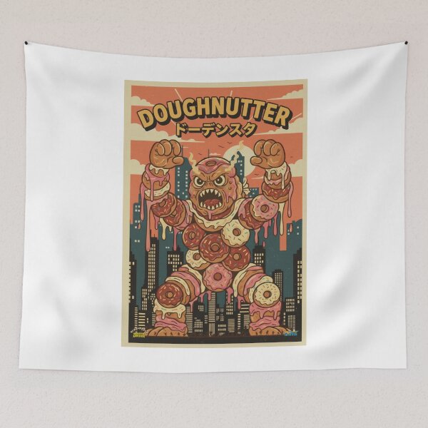 Item preview, Doughnutter 6: Classic Kaiju Donut Monster Poster designed and sold by SlanTee.