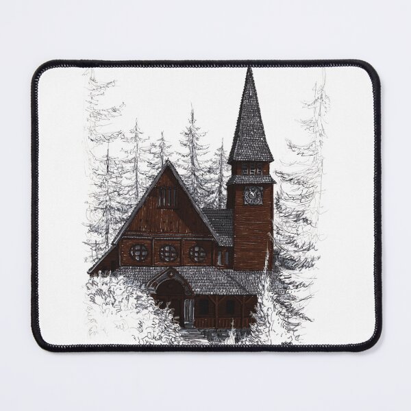 Item preview, Dark St. Christopher's Church in Winden illustratrion designed and sold by Adam Wróbel.