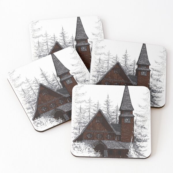 Item preview, Dark St. Christopher's Church in Winden illustratrion designed and sold by Adam Wróbel.