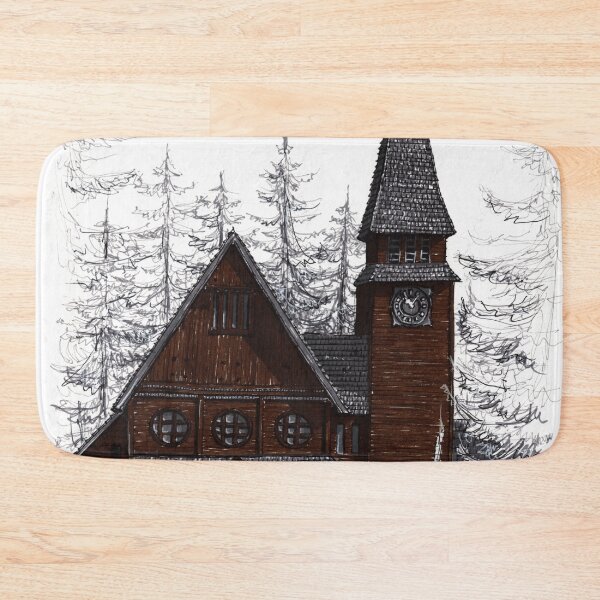 Item preview, Dark St. Christopher's Church in Winden illustratrion designed and sold by Adam Wróbel.