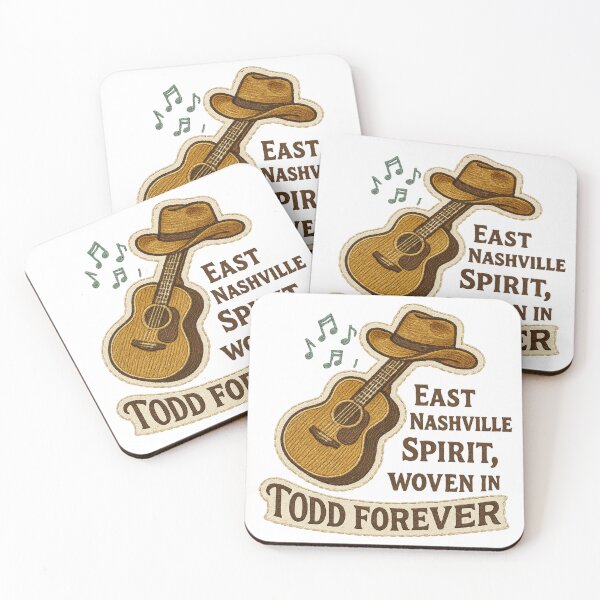 Item preview, East Nashville Spirit Woven In – Acoustic Guitar Embroidery Style Nashville Folk Artwork designed and sold by Gurjeetpixelart.