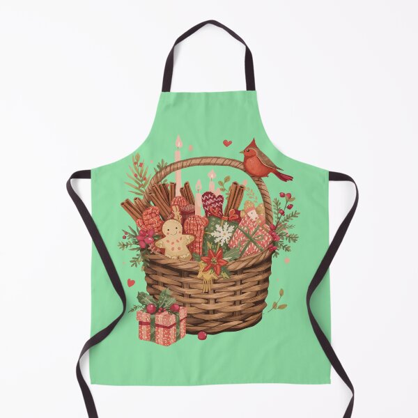 Item preview, Cottage Gift Basket of Joy – Whimsical Christmas Art designed and sold by Deezyned.