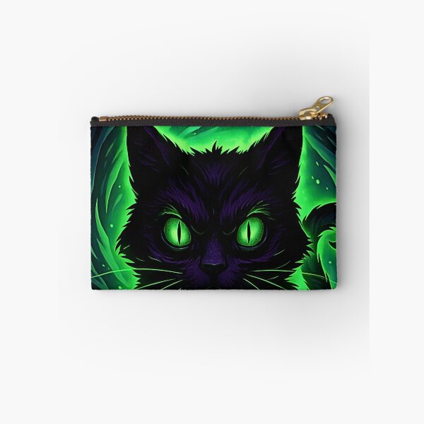 Item preview, Black Cat Aesthetic, Magical Cat Portal Art, Cute Spooky Cat Illustration designed and sold by khadija19art.