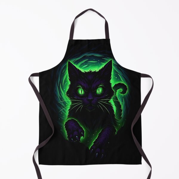 Item preview, Black Cat Aesthetic, Magical Cat Portal Art, Cute Spooky Cat Illustration designed and sold by khadija19art.