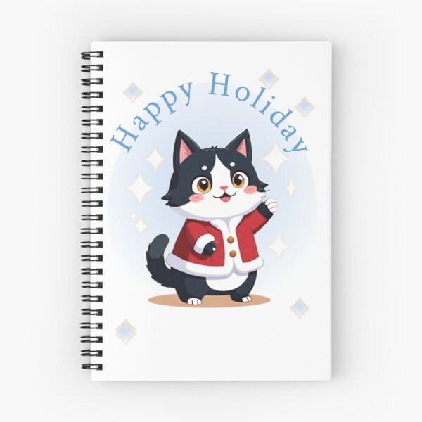 Aperçu de l'œuvre Motif de chat pour les fêtes créée et vendue par FlowerCloud.