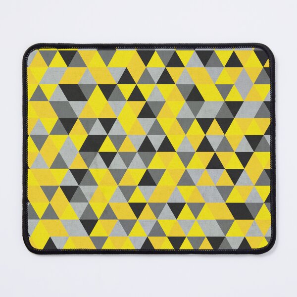 Item preview, Sunny Yellow and Gray Geometric Triangle Pattern designed and sold by Petra Lang.