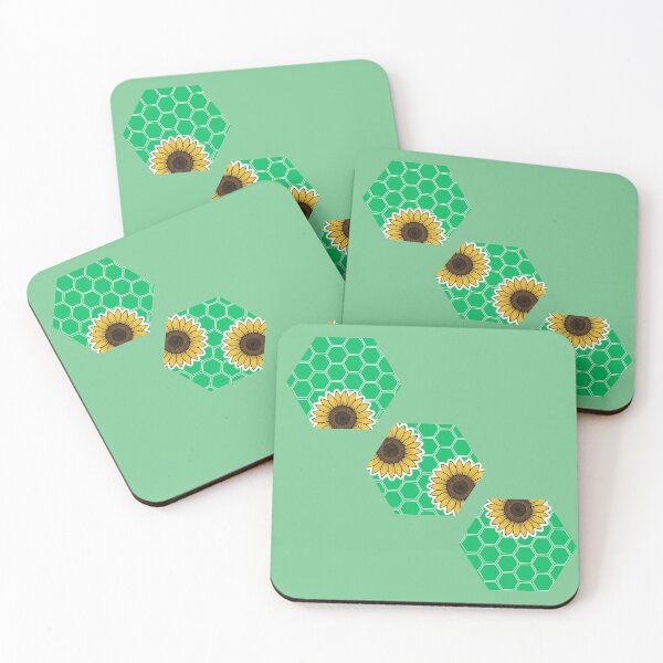 Item preview, Honeycomb Sunflower Hexagon Pattern designed and sold by imperiumpublicitario .