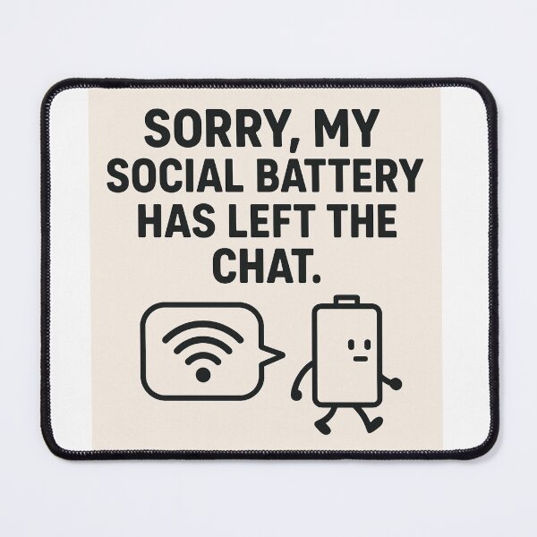 Item preview, “Social Battery Low T-Shirt – Funny Introvert WiFi Disconnect Design” designed and sold by HiteshArt111.
