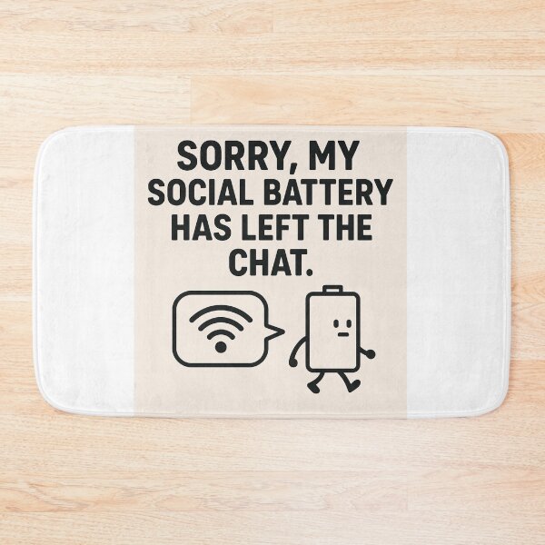 Item preview, “Social Battery Low T-Shirt – Funny Introvert WiFi Disconnect Design” designed and sold by HiteshArt111.