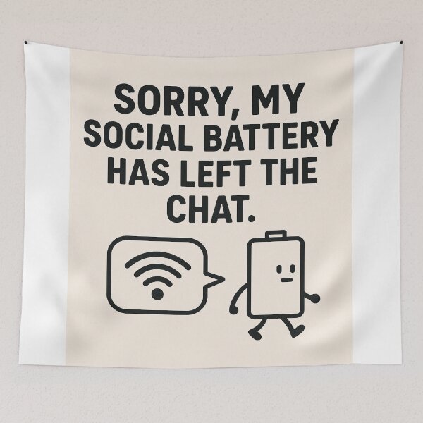 Item preview, “Social Battery Low T-Shirt – Funny Introvert WiFi Disconnect Design” designed and sold by HiteshArt111.