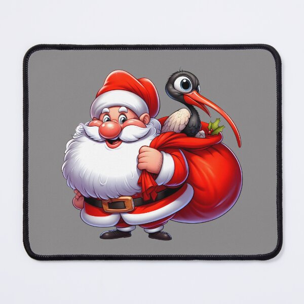 Item preview, Christmas Santa with an Ibis – Fun Cartoon Illustration designed and sold by Art-Arcade6.