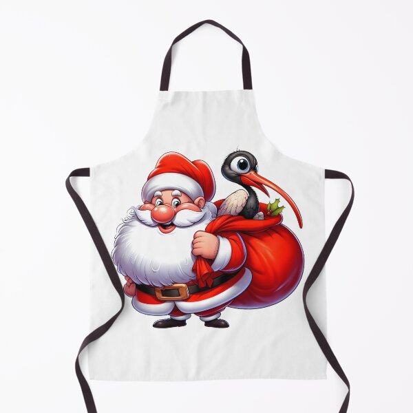 Item preview, Christmas Santa with an Ibis – Fun Cartoon Illustration designed and sold by Art-Arcade6.