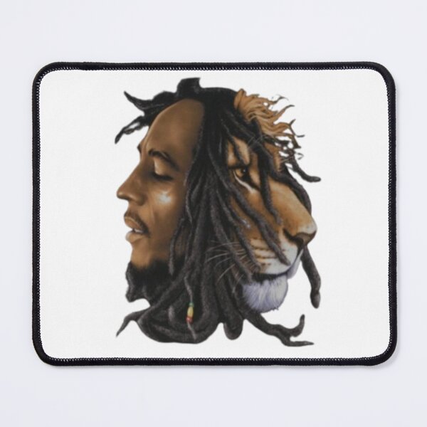 Item preview, Bob Marley and Leon Portrait Art - Brown Black Gray Fusion Design designed and sold by Mamokhy.