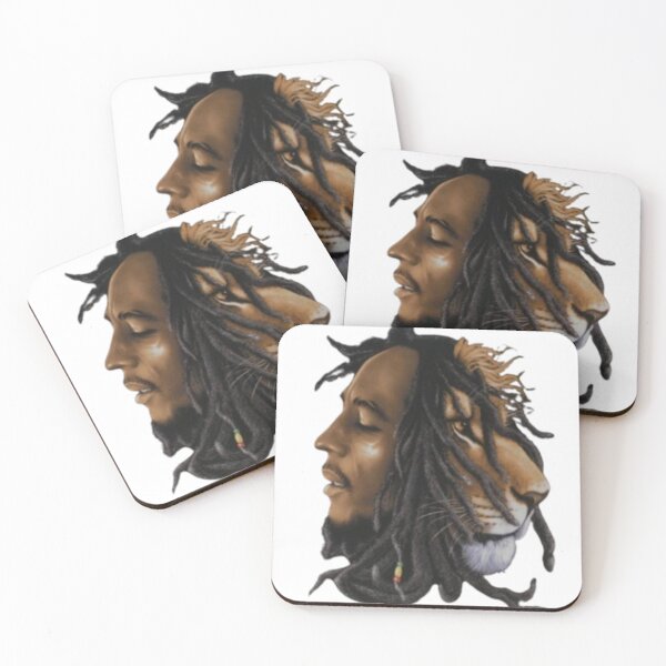 Item preview, Bob Marley and Leon Portrait Art - Brown Black Gray Fusion Design designed and sold by Mamokhy.