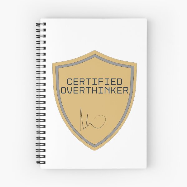 Item preview, Certified Overthinker Funny Badge | Anxiety Humor Gift designed and sold by bloompprint.