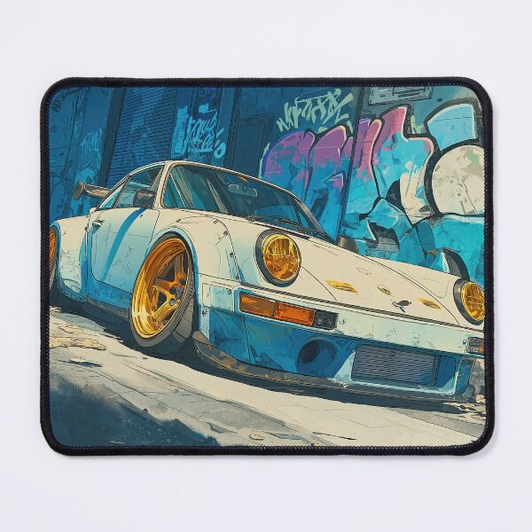 Item preview, Graffiti sports car three-quarter view designed and sold by PixelPack Design.