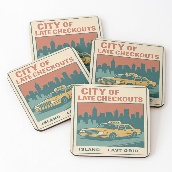 Item preview, City of Late Checkouts – Retro NYC Taxi Travel designed and sold by POD DYNASTY | Original Print On Demand T-Shirt Graphics.
