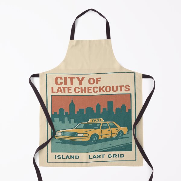 Item preview, City of Late Checkouts – Retro NYC Taxi Travel designed and sold by POD DYNASTY | Original Print On Demand T-Shirt Graphics.